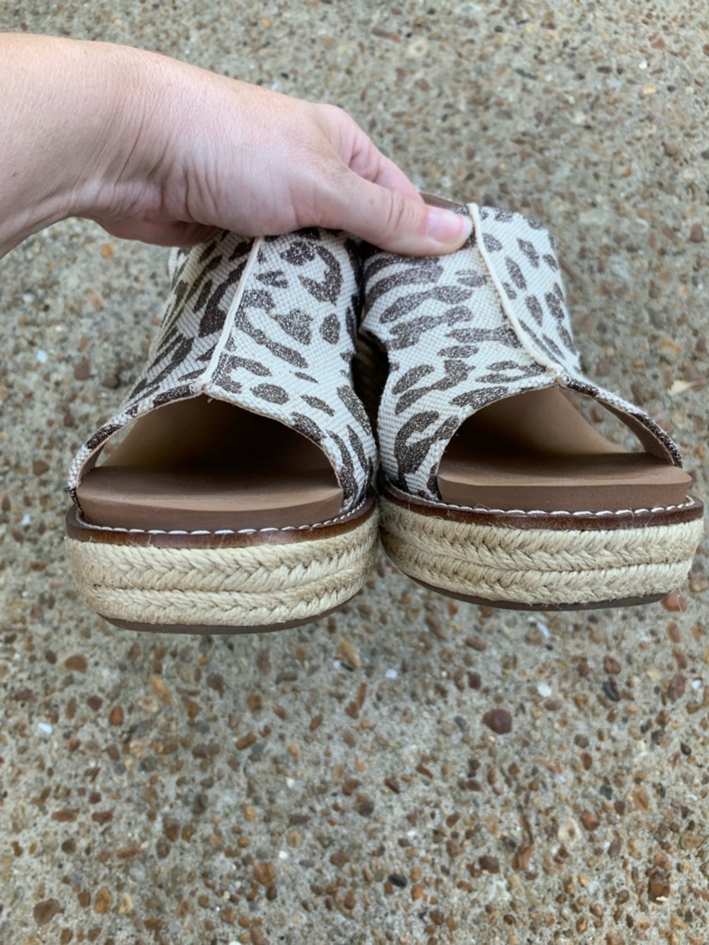 Freddie Metallic Leopard Wedge Sandal by Corkys - Picture 3 of 8